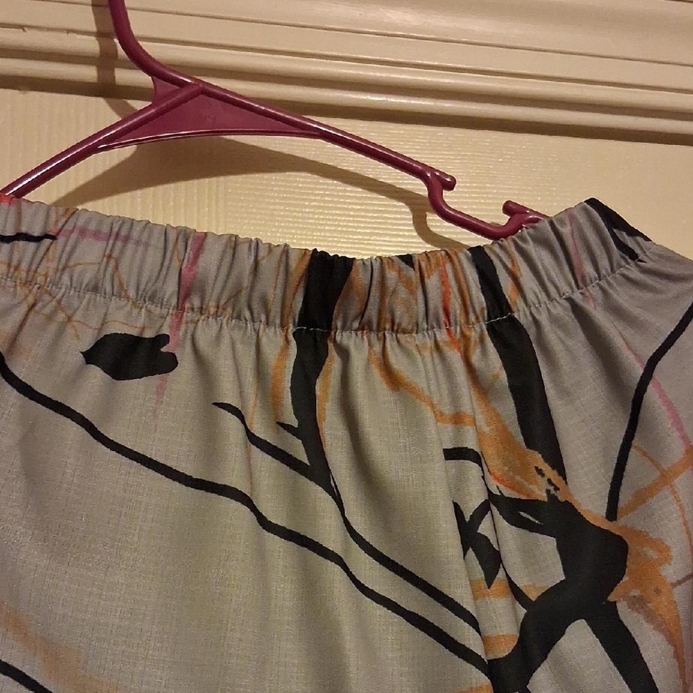 Abstract Face Print Wide Leg Pants - Gray - Picture 5 of 6